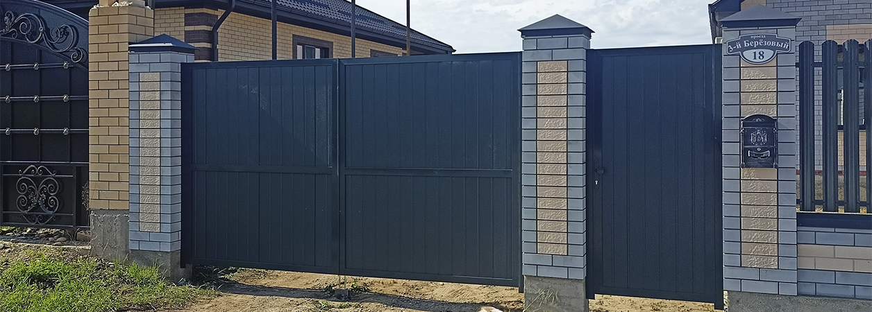 Въездные ворота в Полтавской под ключ