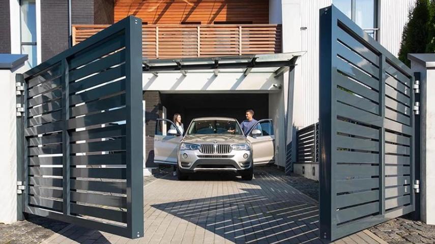 распашные ворота в Полтавской